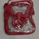 SPODEARS Clear Crossbody Bag for Stadium Events & Concerts - Adjustable Shoulder Strap Purse with 1 Bottle Holder (Medium, Red)