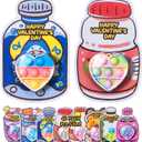 MEADIN Valentines Day Gifts for Kids - 48 Pack Prefilled Heart Pop Fidget Valentines Cards for Kids Classroom - Valentine Exchange Cards for Boys Girls School Class Gifts Party Favors