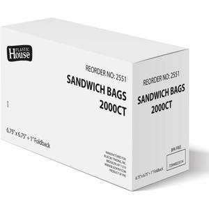 Sandwich Bags Case of 4800 (24 packs x 200)