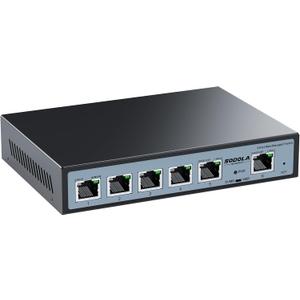SODOLA 2.5Gb Easy Web Managed Switch, 2x10GBase-T Ports and 4x2.5GBase-T Ports, Full RJ45 Managed Ethernet Switch with Link Aggregation,VLAN,IGMP, 2.5G 10G Network Home-lab Switch