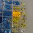 Kuject 500PCS Multipurpose Heat Shrink Wire Connectors Waterproof Electrical Crimp Connector Assortment Kit, Insulated Ring Fork Spade T-Tap Solder Butt Splice Terminal for Automotive Marine Boat