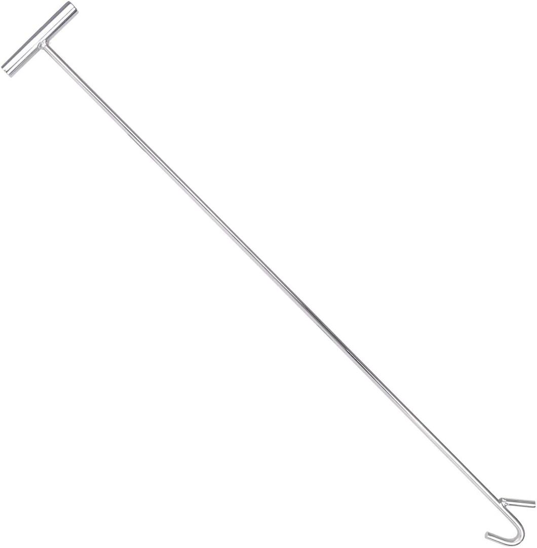 5th Wheel Pin Puller, 36" Length, Chrome Plated Heavy Duty 5th Wheel Puller Hook, w/Double Hook, (20, Chrome)