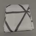 DriftAway Raymond Geometric Triangle Trellis Pattern Lined Thermal Insulated Energy Saving Window Curtain Valance for Living Room 2 Layers 52 Inch by 18 Inch Plus 2 Inch Header Gray and White (Grey)