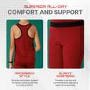 Girls Tank Tops and Shorts Summer Outfits, Athletic Activewear Loose Fit Cute Girls' Fashion Clothing Sets Size 3-16 (Heather Wine)