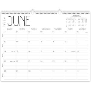 Guasslee Large Wall Calendar 2026-2027, 12 Monthly Calendar from 2026 June-May 2027 Jumbo 22"x17" Hanging Desk/Wall Planner with Spiral Bound for School Home Office Organizing