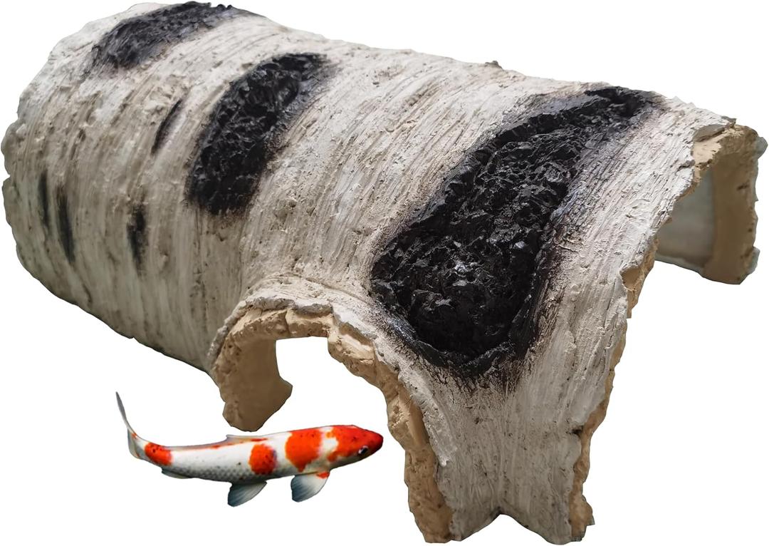 Koi Pond Cave, Extra Large Pond Decor, Resin Fish Cave for Pond, 20" x 13.4" x 7.5"