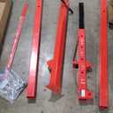 2 Ton Folding Hydraulic Engine Hoist, Load Leveler, 4400 LBS Capacity, Heavy Duty Cherry Picker, 6 Swivel Wheels, Hydraulic Pump Adjustable Boom (0.5t-2t) for Garage Workshop Warehouse (Red)