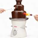 SugarWhisk 3 Tier Mini Chocolate Fountain Machine, Easy to Use & Clean, Great for Parties, Events & Weddings, 22 Oz Capacity, White