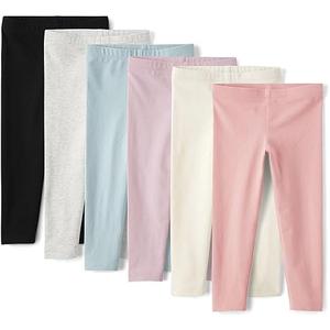 The Children's Place girls Leggings,Black/Grey Heather/Light Pink/Peach/dark  blue 5 Pack, 5-6Y