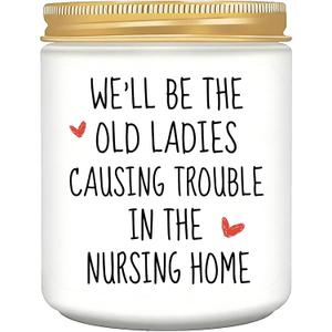 Friend Gifts for Women, Friendship Birthday Gift, Scented Candles for Sister Coworker Her Girlfriend Wife (White 2)