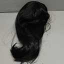 Miss U Hair Women Long Straight Black Wig Family Halloween Costume Wig No Bangs Center Part Cosplay Wigs