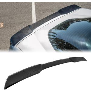 Rear Spoiler Wing Compatible with 2005-2013 Chevy Chevrolet Corvette C6 ZR1 H Style Rear Trunk Lid Wing Spoiler (Carbon Fiber)