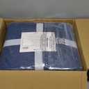 Lush Decor Ava Diamond Oversized Cotton 3 Piece Quilt Set, King, Navy