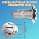 Boltigen 1-1/2"(38mm) Boat Gas/Fuel Deck Fill/Filler with Keyless Cap1.5inch Stainless Steel Deck Filler Marine Hardware for Boat, Yacht, Caravan, Mirror- Polished Head