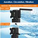 AquaMiracle Aquarium Filter with U - V Light & Filter Sponge, Fish Tank Filter with Timer for Green Water, Turtle Filter with Aeration & Rainfall Mode for Aquarium 20-70 Gallon