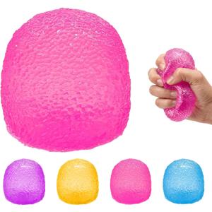 Gumdrop Squishy Toys, Squishy Fidget Toys Stress for Adults, Super Solid Squeeze Ball, Sensory for Stress Relief, Suitable for Adult use in Offices and Homes (Pink)