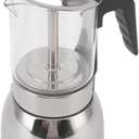 Glass Moka Pot Italian Heat Resistant Washable Healthy Coffee Pot (300ML)