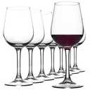 FAWLES Fully Tempered Wine Glasses, Shock Resistant Wine Glass Set for Red or White Wine, Dishwasher Safe Stem Glasses for Restaurants, Bars, Home (Set of 8, 15.5 oz)