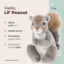 Bearington Lil' Peanut Squirrel Stuffed Animal - 7" Realistic Squirrel Plush Toy with Soft Fur - Adorable and Cuddly Stuffed Woodland Animals Gift for Kids, Toddlers, and Animal Lovers