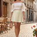 ALCEA ROSEA Women's Elegant Silky Satin Mini Skirt High Waist Short Skirt Leopard Print Mini A Line Skirts for Women (XL)