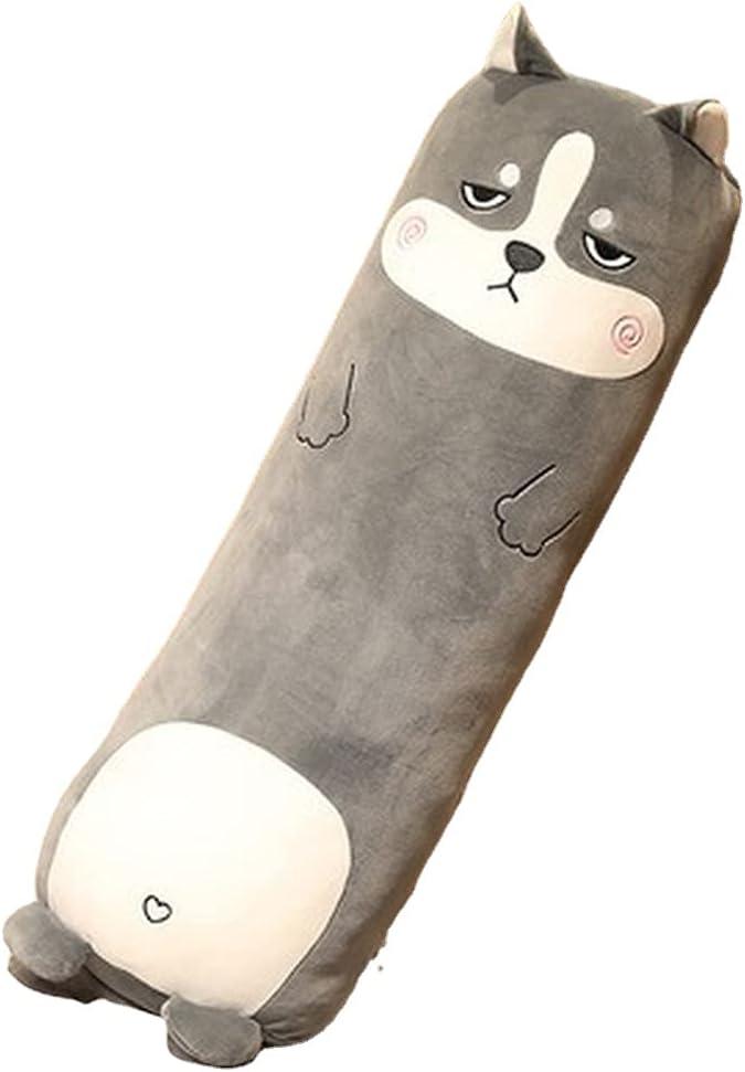 Long Plush Cute Body Pillows 39" Cuddle Stuffed Animal Shaped Bed Body Pillows Soft Cotton Plushies Doll Toy Gifts (Husky, 39 Inch)