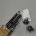 ENJOYBASICS No Drill Curtain Rods for Window 28 to 60 Inches, 5/8 Inch Diameter Renter Friendly Drapery Rod with Adhesive Brackets without Drilling, Adjustable from 27 to 65 Inches, Black