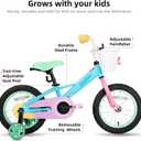 JOYSTAR 12 14 16 Inch Kids Bike for 2-7 Years Girls 33-53 Inch Tall, Toddler Girls Bike with Training Wheels, Rainbow Bikes, Children Bicycle, Macaroon
