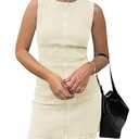 Wenrine Womens Denim Mini Dress Casual Summer Sleeveless Western Jean Tank Dresses 2XL