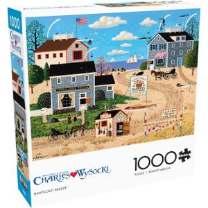 Buffalo Games - Charles Wysocki - Nantucket Breeze - 1000 Piece Jigsaw Puzzle for Adults -Challenging Puzzle Perfect for Game Nights - Finished Size is 26.75 x 19.75