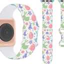Cartoon Holiday Bands Compatible with Apple Watch Band 38MM 40MM 41MM 42MM 44MM 45MM 49MM, Silicone Strap Compatible with iWatch Bands Ultra Series SE 9 8 7 6 5 4 3 2 1 for Women Men