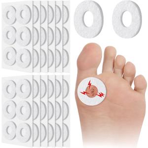 Nuanchu 72 Pcs Callus Cushions Callus Pads for Bottom of Foot Round Corn Cushions Pads for Feet Soft Adhesive Felt Corn for Ball and Side of Foot, Pain Relief from Shoe