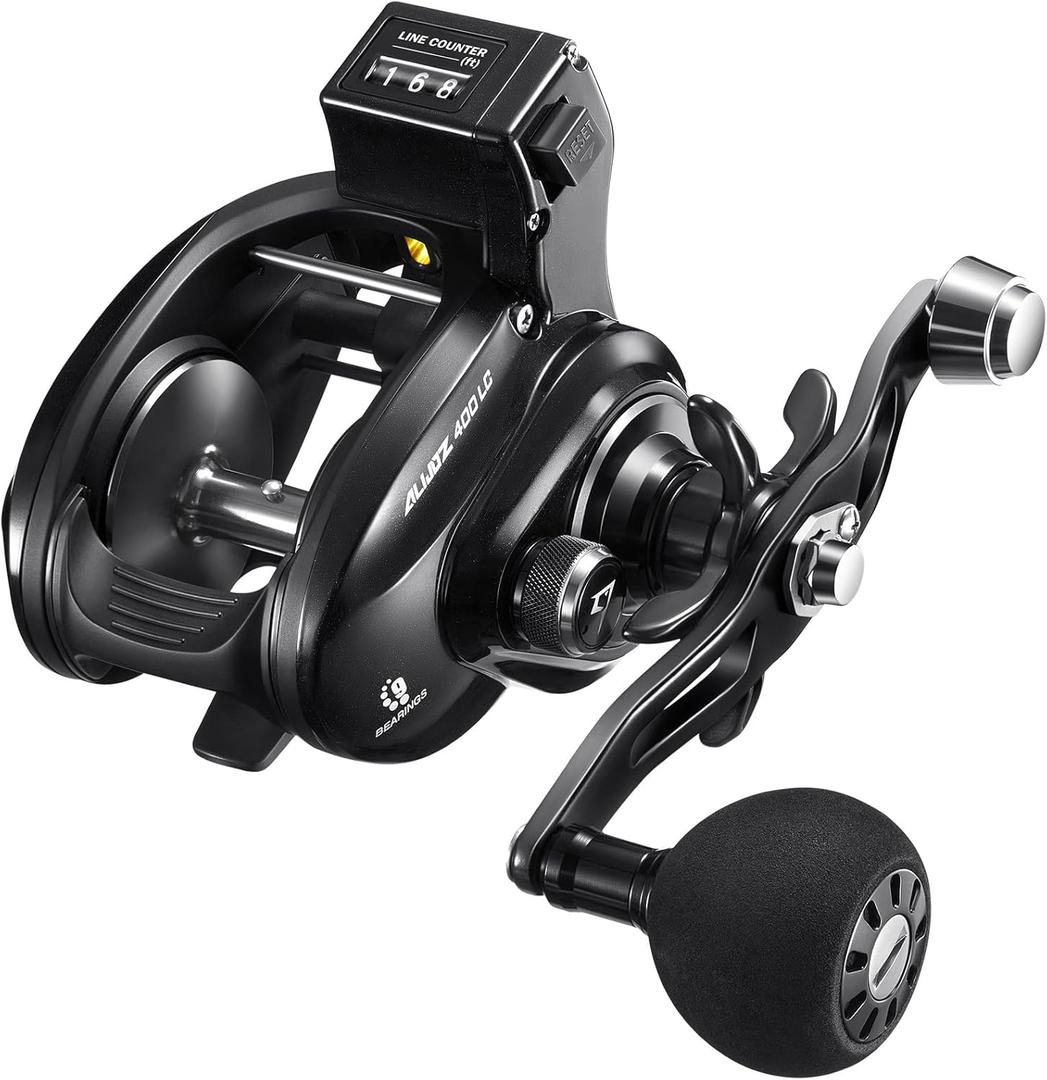 Piscifun Alijoz LC Baitcaster Reel with Line Counter, Aluminum Alloy Frame Casting Reel 38Lbs Max Drag, 8+1 Stainless Bearings, 5.5:1 Gear Ratio
