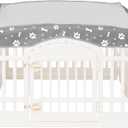 Dog Playpen Mesh Top Cover for 36" Inch Pet Playpen with 4 Panels, Dog Crate Cover Pet Tent Puppy Play Pen Cover, Ideal for Indoor/Outdoor Use. Note: Playpen Not Included (Gray)