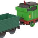 Thomas & Friends Motorized Toy Train, Classic Percy Battery-Powered Engine & Cargo Car, Storytelling Play for Preschoolers