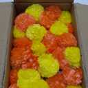 Marigold Garland for Decoration 5 Pcs of 5 feet Long Strands Artificial Marigold Flowers with Bell, Indian Dcor for Pooja/Diwali Decorations/Christmas (Orange + Yellow)