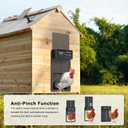 Automatic Chicken Coop Door with Timer & Light Sensor, Solar Chicken Coop Door with Multiple Modes, Automatic Chicken Door with LCD Display