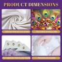 BlissYard Golden Mardi Gras Backdrop Masquerade Party Decorations Banner 71 x 43 inch Mardigras Carnival Celebration Party Photo Booth Photography Background New Orleans Masquerade Party Supplies (Feathered Mask#005)