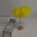 Yellow Feather Lamp - LED Atmosphere Feather Night Lights Bedside Lamps for Mother, Girlfriend Home Girl Room Wedding Decoration