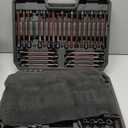 112-Piece Torx and Allen Bit Socket Set, 1/4", 3/8",1/2" Drive Bit Socket Set with Ratchet Wrench, Adapters, Extra Long & Tamper Proof torx/Hex/Ball End Hex/E-torx, SAE & Metric