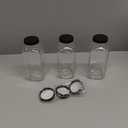 umud Juice Bottles with Lids, 16 Oz - Set of 3 - Clear Glass Jars with Caps - Reusable Empty Drink Containers for Juicing, Smoothies, Water, Milk, Kombucha Storage, Wellness Shots and More (3)