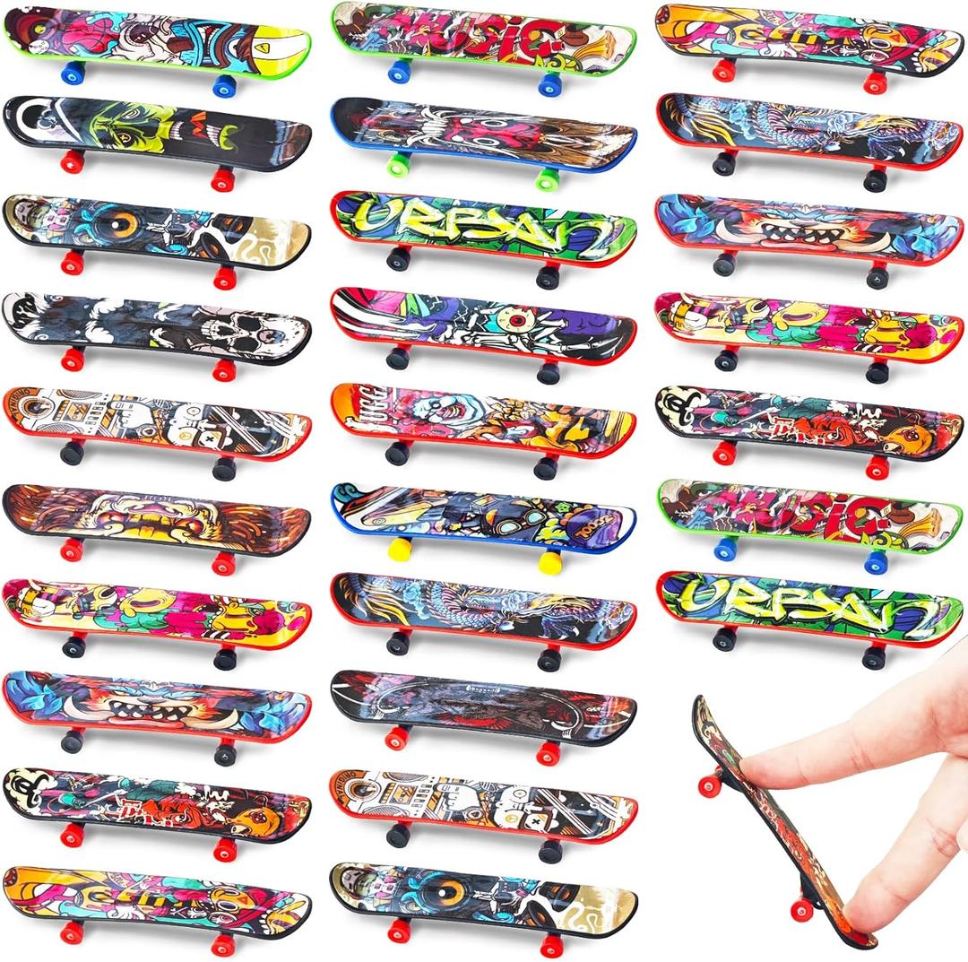 50 Pcs Mini Finger Skateboards,Fingerboards Toy Set,Mini Skateboards Finger Surfboards for Kids Classroom Exchange Gift Birthday Goodie Bag Stuffers