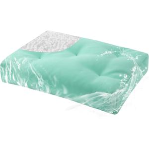 MABOZOO Bath Seat Pillow for Bathtub, Bathtub Seat Cushion For Tub with Non-Slip Suction Cups, Spa Pillow Shower Seat Cushion Bath Tub Cushion For Soaking Tub in Bathroom (Blue)