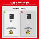 Charger for Nintendo Switch, 45W AC Adapter Fast Charging with 5ft Detachable USB C Cable, Compatible with Switch/OLED/Lite, Steam Deck, Support TV Mode, Original Quality