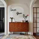 3 x Love You Bye Wood Signs Wall Decor 43",Home Decor with Cats Cute Signs,Modern Entryway Hallway Wall Boho Art Decorations Express Love and Warm Family Door Decor Sign