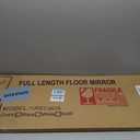 Delma Full Length Mirror, 56"x15" Black | Floor Standing Full Body, Wall Mounted, Freestanding or Leaning, Rounded Corners Rectangle Design