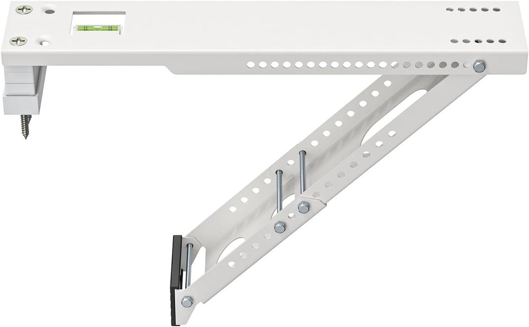 LuckIn AC Window Air Conditioner Support Bracket, Universal for 12,000-24,000 BTU AC Units, Up to 165 lbs, Heavy Duty AC Mounting Bracket, Adjustable Extender Leg & Built-in Bubble Spirit Level