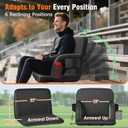 Suteck Dual-Side Heated Stadium Seats with Back Support, Wide Portable Stadium Chair, Foldable Bleacher Chair W/USB 3-Level Heating, 5 Storage Pockets for Outdoor Bleachers Camping Games, 21" Wide