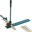 BreeRainz Din Rail Cutter, Double Groove Rail Cutter Tool w/Dual Scale Measuring Ruler, for 1.4 Inch Iron Aluminum Rails