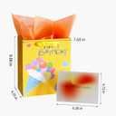 2 x YTJXIbg Birthday Gift Bag Medium Size with Handles &Tissue Paper & Wish Card, 8 Packs 4 Assorted Designs Birthday Bag for Boys Girls.