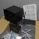 6x6 Post Base 4 Pcs, (Inner Size 5.6x5.6) Post Brackets Kit, Heavy Duty Black Metal Powder-Coated Post Anchor Outdoor Framing Module Fit for Support Deck Base Plate Pergola Brackets Fence Kit